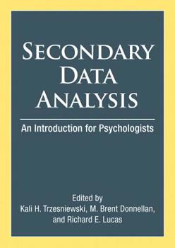 Hardcover Secondary Data Analysis: An Introduction for Psychologists Book