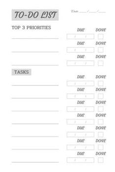 Paperback Daily Planner To Do List - Prioritize Tasks: A Unique daily tasks planner with checkboxes checklists 6 x 9 inches 120 pages - The Best daily weekly mo Book