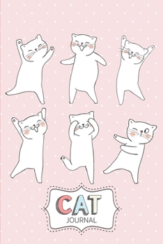 Cat Journal: Personal Diary for Girls. Blank and Lined Pages with Cute Cat Illustrations, Mood Tracker, Outfit Planner and Highs and Lows Pages.