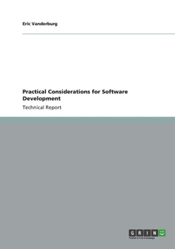 Paperback Practical Considerations for Software Development Book