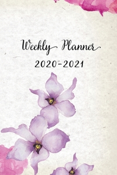 Paperback Weekly Planner 2020-2021: Pretty Floral Design Weekly and Monthly Planner - Perfect Gift for Girl Women Friends and Colleagues Book