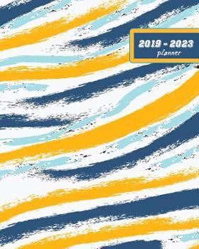 2019-2023 Planner : Colorful Line Cover, Monthly Schedule Organizer, 60 Months Calendar Planner Agenda with Holidays