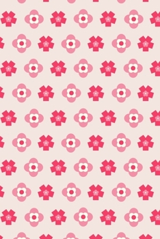 Notes: A Blank Guitar Tab Music Notebook with Simple Pink Flower Pattern Cover Art