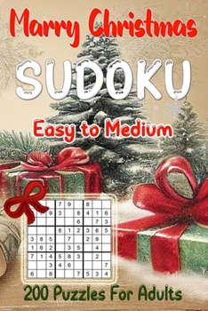 Paperback Sudoku Merry Christmas: 200 Puzzles For Adults Easy to Medium Book