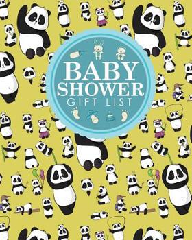 Baby Shower Gift List: Baby Shower Present List, Gift Recorder, Gift List Registry, Record Gifts, Recorder, Organizer, Keepsake, Cute Panda Cover