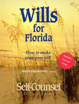 Paperback Wills for Florida: How to Make Your Own Will (Self-Counsel Legal Series) Book