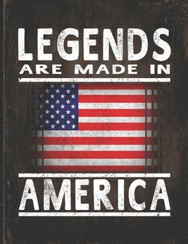 Legends Are Made In America: Customized Gift for American Coworker  Undated Planner Daily Weekly Monthly Calendar Organizer Journal
