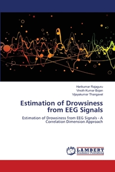 Paperback Estimation of Drowsiness from EEG Signals Book