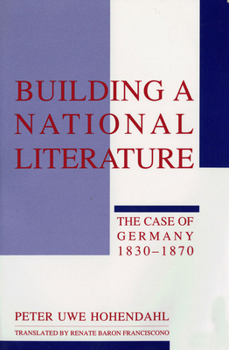 Hardcover Building a National Literature Book