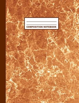 Paperback Composition Notebook: Marble Cover Design - College Ruled - 120 Blank Lined Pages - 8.5" X 11" - Matte Finished Soft Cover Book