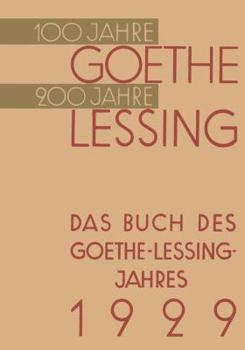 Paperback Das Buch Des Goethe-Lessing-Jahres 1929 [German] Book