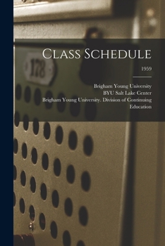 Paperback Class Schedule; 1959 Book