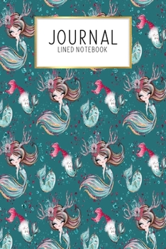 Paperback Journal Lined Notebook: Mermaid Christmas Ocean Adventure Holiday - Blank Lined Journal - Gratitude Journal - 6" x 9" 100 Pg -Motivational Quo Book