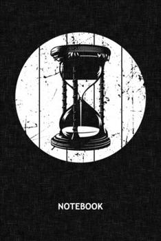 NOTEBOOK: 70s Lover Note Book Grid-lined 6x9 - Retro Journal A5 Gridded - Vintage Lover Planner Time Of Day 120 Pages SQUARED - Time Diary Sandglass Soft Cover - 90s Kids Birthday Present