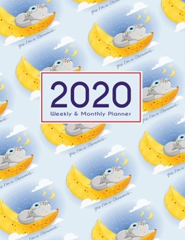 Paperback 2020 Planner Weekly & Monthly 8.5x11 Inch: An Elephant on the Moon One Year Weekly and Monthly Planner + Calendar Views Book