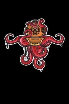 Paperback Octopus Diver: 6x9 Ruled Notebook, Journal, Daily Diary, Organizer, Planner Book