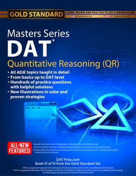 Paperback DAT Masters Series Quantitative Reasoning: Review, Preparation and Practice for the Dental Admission Test by Gold Standard DAT Book