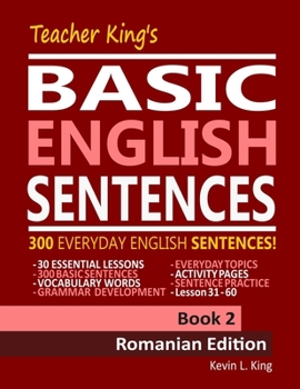 Paperback Teacher King's Basic English Sentences Book 2 - Romanian Edition Book