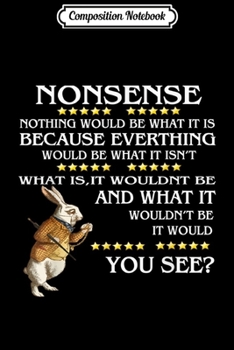 Composition Notebook: ALICE IN WONDERLAND TRENDY CUTE GRAPHIC WHITE RABBIT Journal/Notebook Blank Lined Ruled 6x9 100 Pages