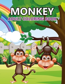 Paperback Monkey Adult Coloring Book