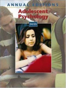 Paperback Annual Editions: Adolescent Psychology 04/05 Book