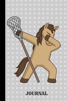 Journal : Dancing Dabbing Lacrosse Horse, Journal Notebook Planner 4x4 Quad Rule Graph Paper, 100 Pages (6 X 9 )
