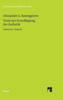 Hardcover Texte zur Grundlegung der Ästhetik [German] Book