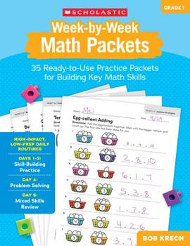 Paperback Week-By-Week Packets: Math (Gr. 1) Book