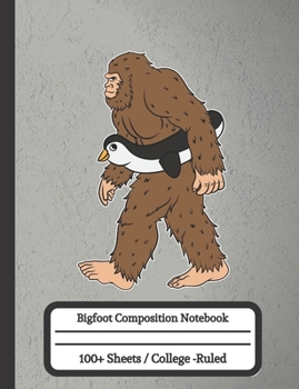 Paperback Bigfoot Composition Notebook: Composition Notebook for Penguins Lovers Book