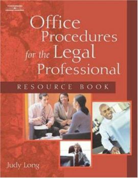 Paperback Office Procedures for the Legal Professional Student Resource Book