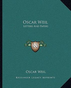 Paperback Oscar Weil: Letters And Papers Book