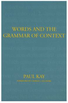 Paperback Words and the Grammar of Context Book