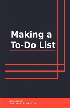 Paperback Making A To-Do List Book