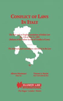 Paperback Conflict of Laws in Italy: The Text and an English Translation of Italian Law No. 218 of May 31, 1995 (Reform of the Italian System of Conflict o Book