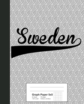 Paperback Graph Paper 5x5: SWEDEN Notebook Book