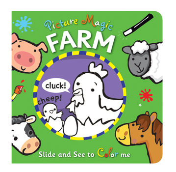 Board book Picture Magic: Farm: Slide and See to Color Me Book