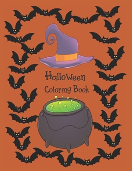 Paperback Halloween Coloring Book: Cute Halloween Book for Kids, 3-5 yr olds Book