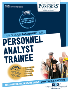 Paperback Personnel Analyst Trainee (C-2395): Passbooks Study Guide Volume 2395 Book