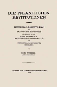 Paperback Die Pflanzlichen Restitutionen [German] Book