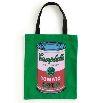 Gift Warhol Soup Can Canvas Tote Bag - Green Book