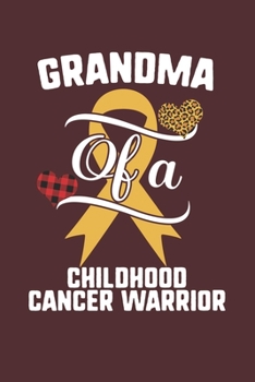 Grandma Of A Childhood Cancer Warrior: Childhood Cancer Awareness Leopard Buffalo Plaid Family Gift