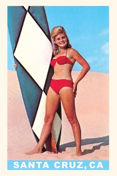 Paperback Vintage Journal Santa Cruz, Girl in a Two-Piece Bathing Suit Book