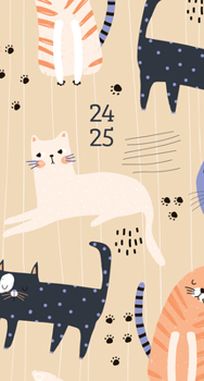Calendar Purrfect 2024 3.5 X 6.5 2-Year Pocket Planner Book
