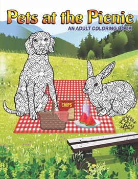 Paperback Pets at the Picnic: Adult Coloring Book