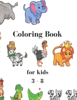 Paperback coloring book: for kids 3 - 8: 8.5 x 11 inch sized pages 50 for easy viewing and coloring in Matte cover Book