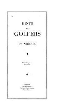 Paperback Hints to Golfers Book