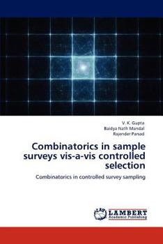 Paperback Combinatorics in sample surveys vis-a-vis controlled selection Book