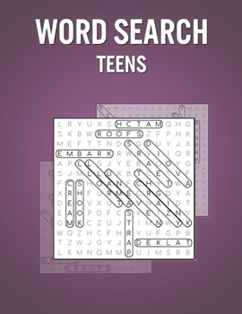 Paperback Word Search Teens: Fun Puzzle Book for Adults with 200 Puzzles and Solutions - Awesome Vacation / Birthday Gift Book