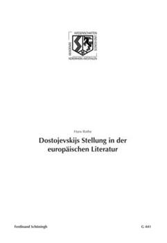 Paperback Dostojevskijs Stellung in Der Europäischen Literatur [German] Book
