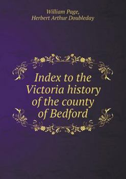 Paperback Index to the Victoria history of the county of Bedford Book